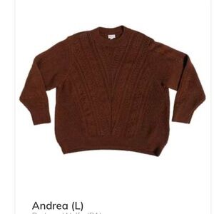 Lularoe Andrea Sweater NEW Brown Knit size large